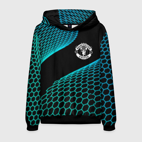 Мужская толстовка Manchester United football net / 3D-Черный – фото 1