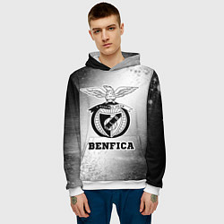 Толстовка-худи мужская Benfica sport на светлом фоне, цвет: 3D-белый — фото 2