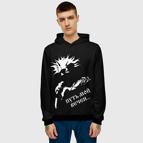 Мужская толстовка Киш горшок некромант / 3D-Черный – фото 3