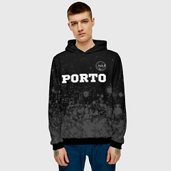 Толстовка-худи мужская Porto sport на темном фоне посередине, цвет: 3D-черный — фото 2