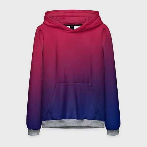 Мужская толстовка Gradient red-blue / 3D-Меланж – фото 1