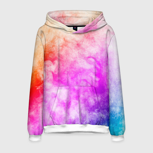 Мужская толстовка Colorful smoke 1 / 3D-Белый – фото 1