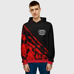 Толстовка-худи мужская Bayer 04 sport grunge, цвет: 3D-красный — фото 2