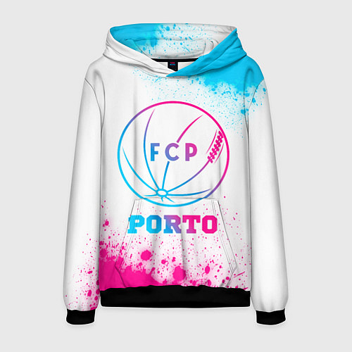 Мужская толстовка Porto neon gradient style / 3D-Черный – фото 1