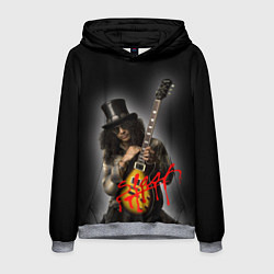 Толстовка-худи мужская Slash музыкант группы Guns N Roses, цвет: 3D-меланж