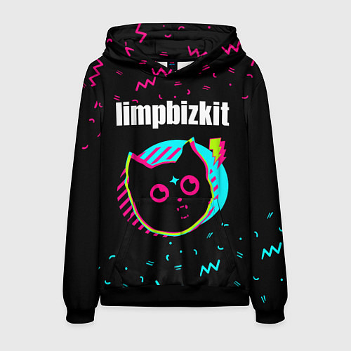 Мужская толстовка Limp Bizkit - rock star cat / 3D-Черный – фото 1