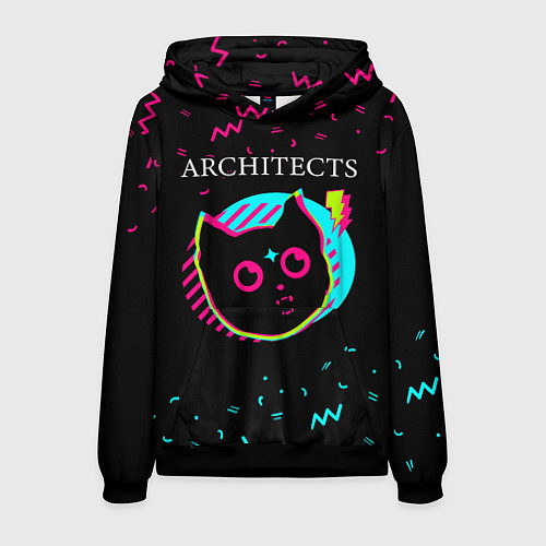 Мужская толстовка Architects - rock star cat / 3D-Черный – фото 1