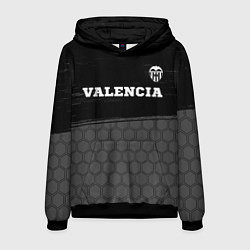 Толстовка-худи мужская Valencia sport на темном фоне посередине, цвет: 3D-черный
