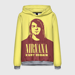 Толстовка-худи мужская Kurt Cobain Nirvana, цвет: 3D-меланж