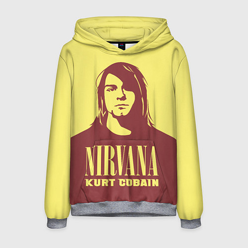 Мужская толстовка Kurt Cobain Nirvana / 3D-Меланж – фото 1