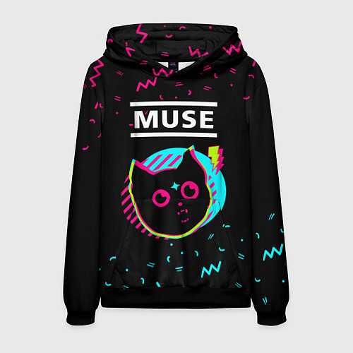 Мужская толстовка Muse - rock star cat / 3D-Черный – фото 1