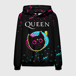 Толстовка-худи мужская Queen - rock star cat, цвет: 3D-черный