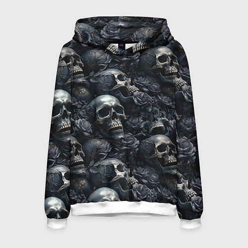 Мужская толстовка Пепельное поле / 3D-Белый – фото 1