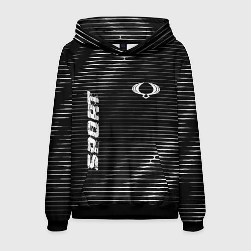 Мужская толстовка SsangYong sport metal / 3D-Черный – фото 1