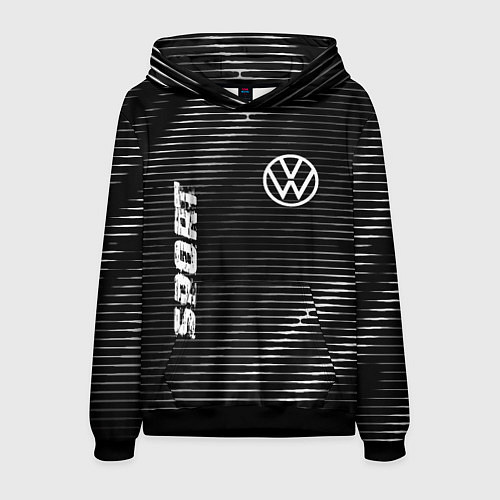 Мужская толстовка Volkswagen sport metal / 3D-Черный – фото 1