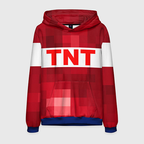 Мужская толстовка Minecraft tnt texture / 3D-Синий – фото 1