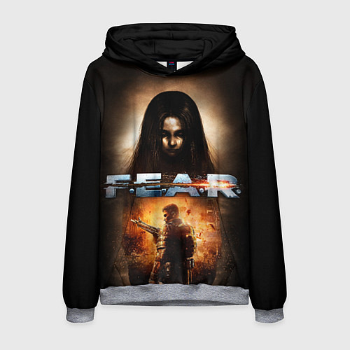 Мужская толстовка FEAR - project origin / 3D-Меланж – фото 1