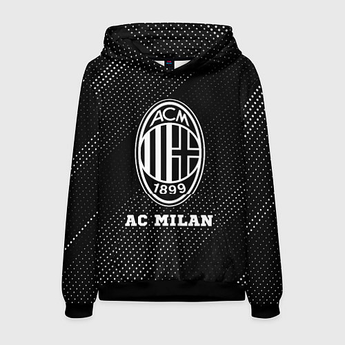 Мужская толстовка AC Milan sport на темном фоне / 3D-Черный – фото 1