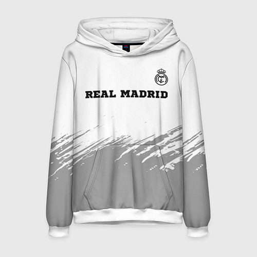 Мужская толстовка Real Madrid sport на светлом фоне посередине / 3D-Белый – фото 1