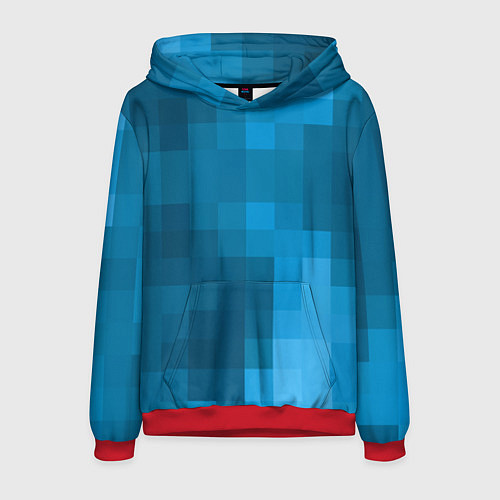 Мужская толстовка Minecraft water cubes / 3D-Красный – фото 1
