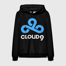 Толстовка-худи мужская Cloud9 - esports logo, цвет: 3D-черный