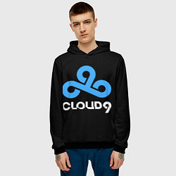 Толстовка-худи мужская Cloud9 - esports logo, цвет: 3D-черный — фото 2