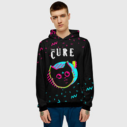 Толстовка-худи мужская The Cure - rock star cat, цвет: 3D-черный — фото 2