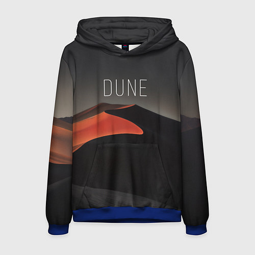 Мужская толстовка Дюна - песок / 3D-Синий – фото 1