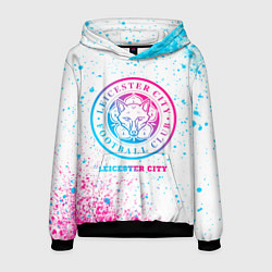 Мужская толстовка Leicester City neon gradient style