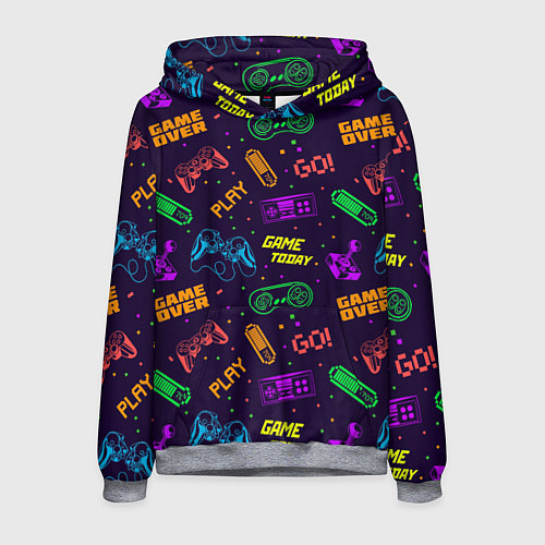 Мужская толстовка Game today / 3D-Меланж – фото 1