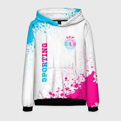 Мужская толстовка Sporting neon gradient style вертикально