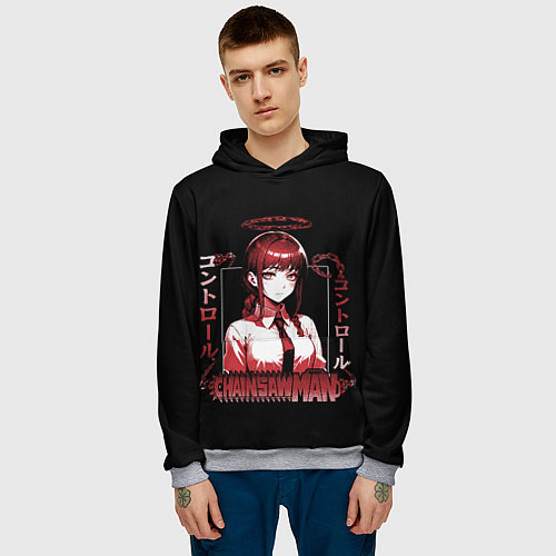 Мужская толстовка Милая Макима - Человек бензопила / 3D-Меланж – фото 3