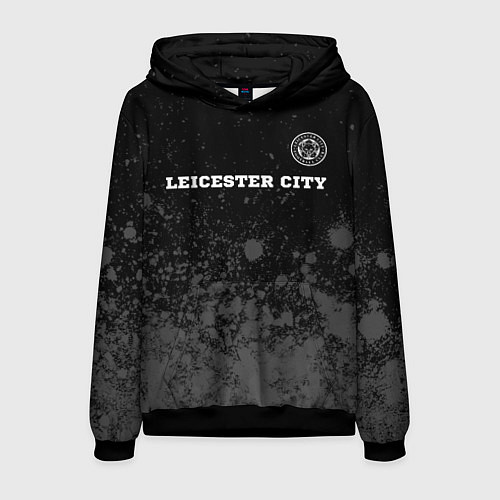 Мужская толстовка Leicester City sport на темном фоне посередине / 3D-Черный – фото 1