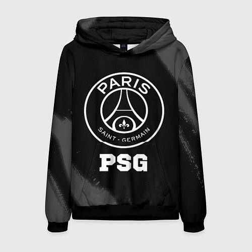 Мужская толстовка PSG sport на темном фоне / 3D-Черный – фото 1