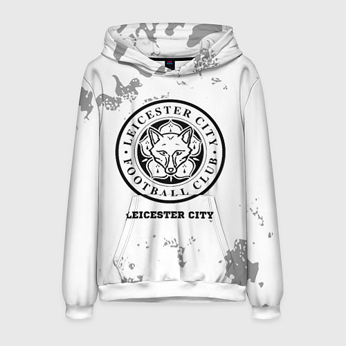 Мужская толстовка Leicester City sport на светлом фоне / 3D-Белый – фото 1