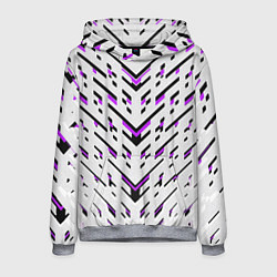 Мужская толстовка Black and purple stripes on a white background