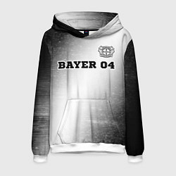 Толстовка-худи мужская Bayer 04 sport на светлом фоне посередине, цвет: 3D-белый