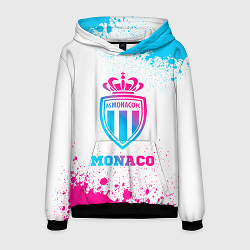 Мужская толстовка Monaco neon gradient style / 3D-Черный – фото 1