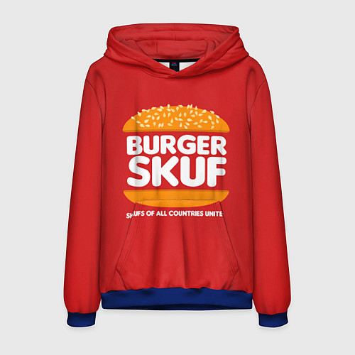 Мужская толстовка Burger skuf / 3D-Синий – фото 1