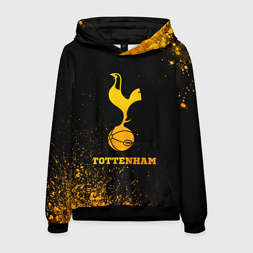 Мужская толстовка Tottenham - gold gradient / 3D-Черный – фото 1