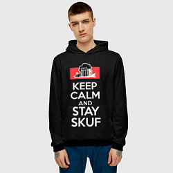 Толстовка-худи мужская Keep calm and stay skuf, цвет: 3D-черный — фото 2