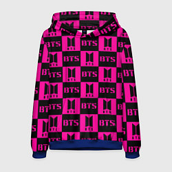 Мужская толстовка BTS pattern pink logo