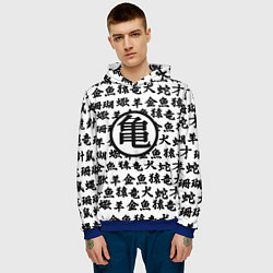 Толстовка-худи мужская Dragon ball anime pattern steel, цвет: 3D-синий — фото 2