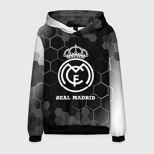 Мужская толстовка Real Madrid sport на темном фоне / 3D-Черный – фото 1