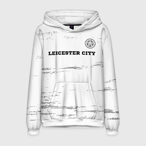 Мужская толстовка Leicester City sport на светлом фоне посередине / 3D-Белый – фото 1