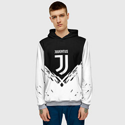 Толстовка-худи мужская Juventus sport geometry fc club, цвет: 3D-меланж — фото 2