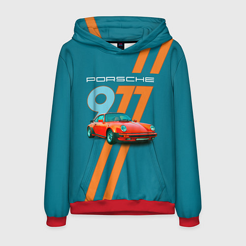 Мужская толстовка Porsche 911 немецкий спорткар / 3D-Красный – фото 1