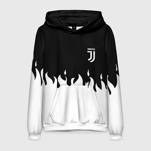 Мужская толстовка Juventus fire / 3D-Белый – фото 1