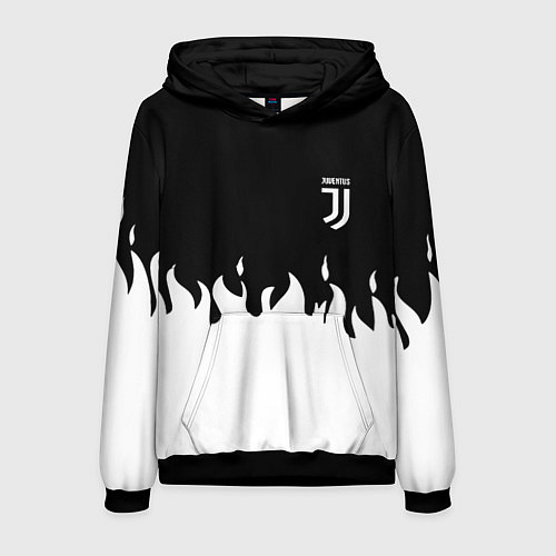 Мужская толстовка Juventus fire / 3D-Черный – фото 1