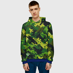 Толстовка-худи мужская Camouflage - pattern ai art, цвет: 3D-синий — фото 2